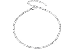 Silvora srebro wysokiej próby bransoletka boso dla kobiet / mężczyzn, minimalistyczna trwała kubańska ogniwo/łańcuszek łańcuszek na stopę bransoletka na kostkę na imprezę plażową - wyślij w pudełku prezentowym