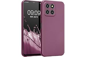 kwmobile Carcasa Compatible con Honor X8 5G / X6 / 70 Lite 5G Funda - Funda Ultrafina de TPU con Bordes elevados - Lavanda Metalizado