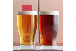 Ölglas set med 6 pint-glas av glas, veteölglas för öl | 580 ml kapacitet – klassiska pint-glas av högkvalitativt glas, diskma