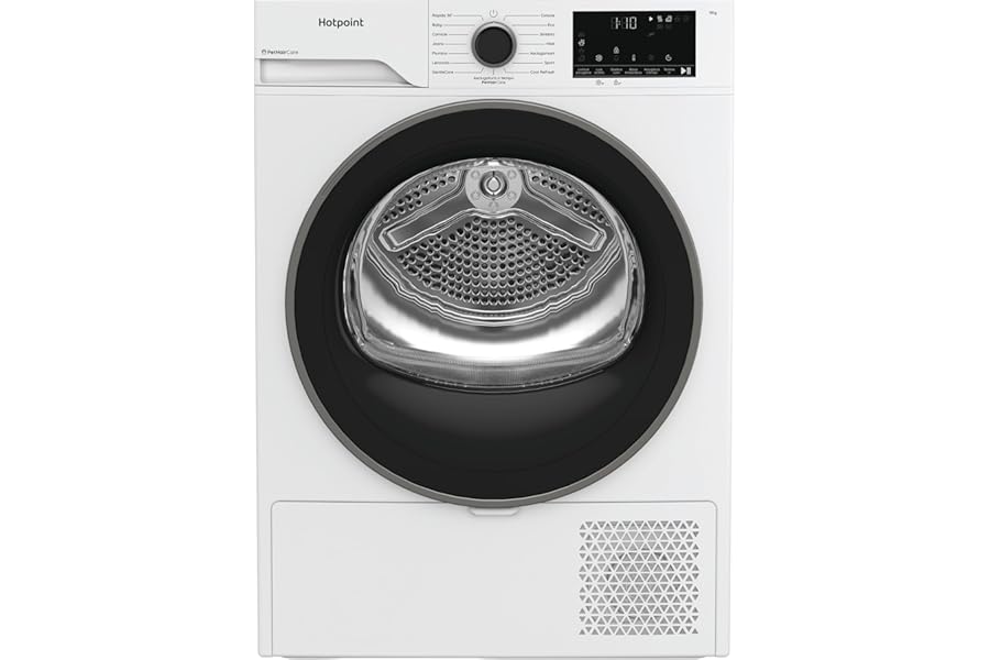 Hotpoint Ariston HPT 93D BS IT - 9kg Heat Pump Dryer, Freestanding, Class D, PetHair Care, Gentle Care, Reduce Creases. 84.5 x 59.6 x 60.7 cm