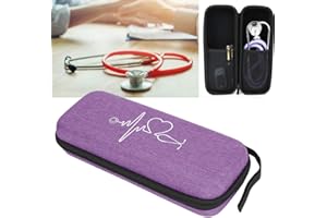 ROSVOLA Etui na stetoskop, prosta, odporna na wstrząsy torba do przechowywania stetoskopu EVA, przenośna torba do przechowywania stetoskopu, akcesoria do stetoskopu (GC-0360 torba do osultacji, 7 kolorów fioletowy)