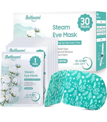 Steam Eye Mask 18 Packs-Warm Eye Mask Spa Moist Heated Eye Mask For Dry Eyes Sleep Mask Eye Mask Heated Warm Compress For Eyes Relief Eye Fatigue For Mom Dad Men Women Friend Family Unscented