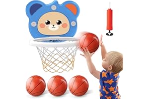 YOTOY Toys for 3+ Year Old Boys Girls: Indoor Basketball Hoop Set for Kids Gifts for 3 4 5 6 7 8 9 10 Year Old Boys Toddlers Birthday Present Age 2-13 Basketball Hoop for Bedroom Outdoor Sports Games