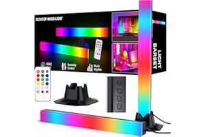 MIWATT 32CM LED Light Bar Lampada RGB, Starter Kit Torre di Illuminazione Intelligente Arcobaleno con Telecomando per PC, TV, Sala Giochi e Case Copmuter