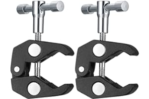 YIPHOMN 2 Pezzi Super Clamp con Filettatura 1/4 e 3/8, Morsetto per Treppiede a Testa Sferica per Fotocamere Accessori per Fotografia/Video/Audio
