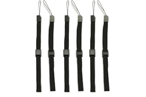 PERFECT PART Muñequera de mano para cámaras Sony PSP 1000 2000 3000 Go PS Vita PS3 Move, Nintendo DS Lite DSi DSi XL 2DS 3DS 3DS XL Wii Remote Wii U, reproductores de música MP3 (6 unidades, negro)