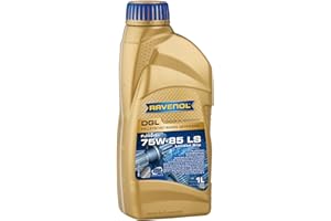 RAVENOL J1C1144-001 SAE 75W-85 Gear Oil - DGL Full Synthetic API GL-5 LS (1 Liter)