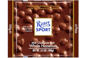 Ritter Sport: Milk Chocolate Whole Hazelnut, 100 grams (Pack of 2)