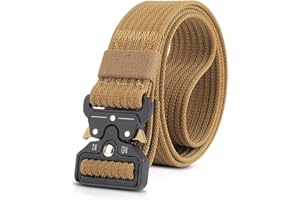 LumiSyne Cinturón Táctico 1.5" Ajustable Hombres Cinturón Resistente Cinturón Nylon Hebilla de Metal de Liberación Rápida Cinturón Táctica Molle Para Molle Caza Deporte