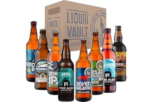 Liquid Vault Scottish Real Ales Mixed Pack - 8 Bottles, 5% ABV - Premium Real Ales from Scotland - Including Fyne, Broughton, Spey Valley, Arran, Williams Bros, Inveralmond