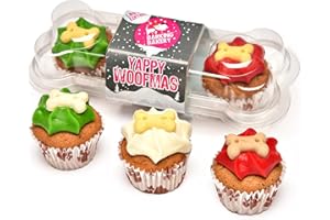 The Barking Bakery Dog Christmas Mini Iced Trios. 3 pack of Dog Treats, Pawfect Christmas Dog Presents, Advent Calendars & Stocking Fillers - Handmade in the UK.