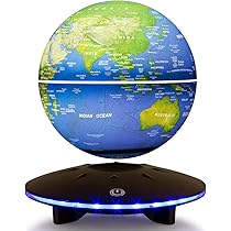 Globo Levitante Magnetico Con LED Multicolore - Mappa Del Mundo Galleggiante - Decorazione Moderna