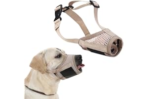 TANDD Dog Muzzle Soft Mesh Muzzle - Adjustable Breathable Dog Muzzle, Dog Mask, Mouth Cover for Anti-Biting Anti-Barking, Allows Panting Drinking (Size S (Snout 15-21CM))