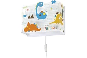 ‎DALBER Dalber kinder Wandlampe, Kinderlampe Wandleuchte kinderzimmer Dinosaurier Tiere Dinos, 73458, E27