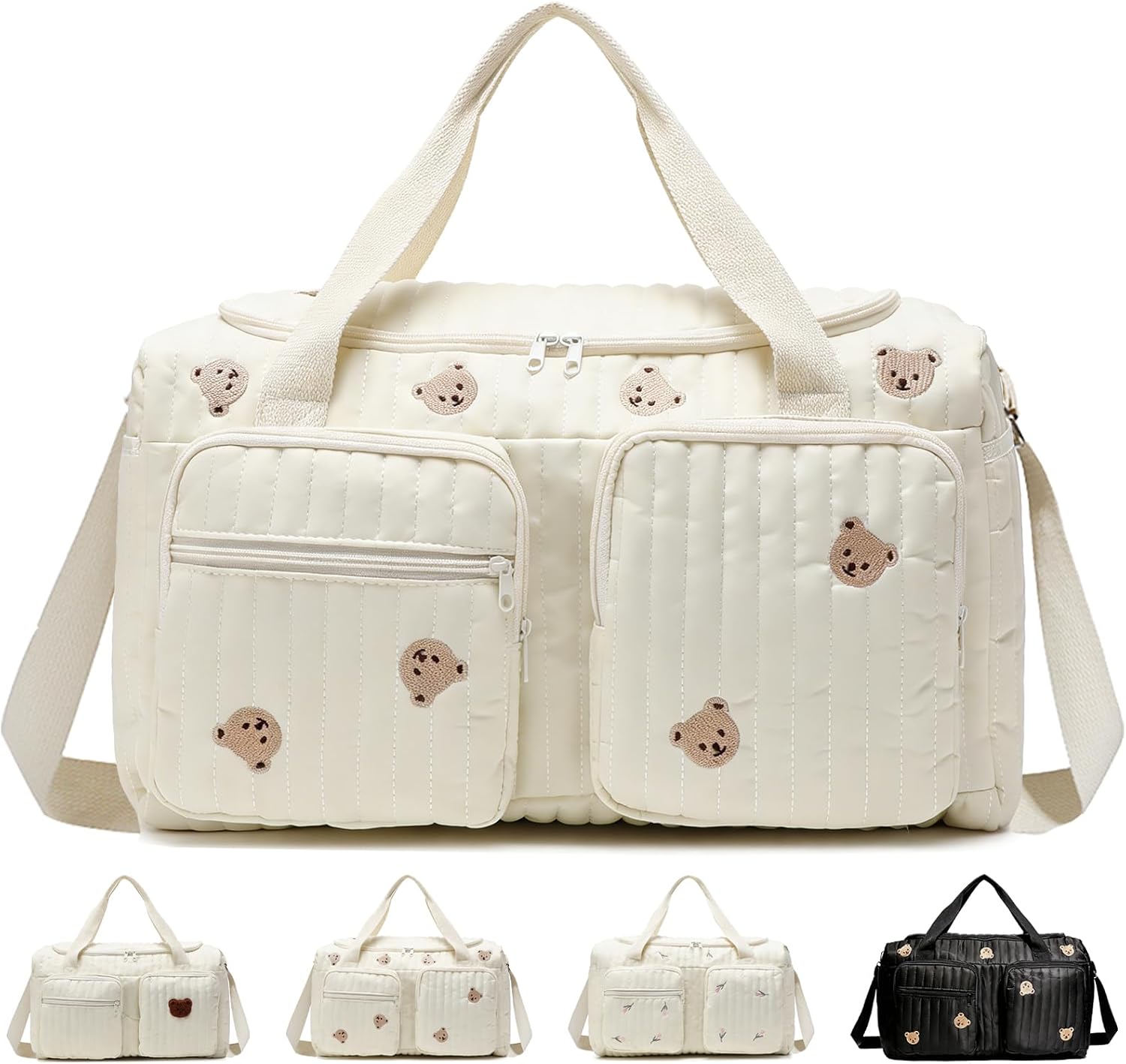 YOUYIKE Bolsa de Pañales de Viaje, Bolso para el Hospital, Bolsos de Fin de Semana para Mujer, Portátil y Ligero para Viajes, Camping, Hogar, Compras, Hospital