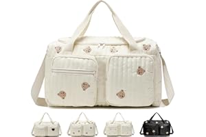 YOUYIKE Bolsa de Pañales de Viaje, Bolso para el Hospital, Bolsos de Fin de Semana para Mujer, Portátil y Ligero para Viajes, Camping, Hogar, Compras, Hospital