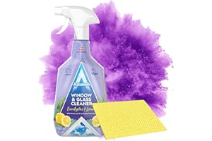 KROZ Astonish Window and Glass Cleaner Spray 750ml Window Cleaner Spray Glasses Cleaner Spray Eucalyptus and Lemon Streak-free Shine (Pack of One)