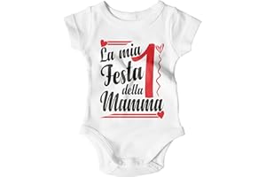 STAMPATEK Body festa della Mamma Neonato Bodino Prima Festa del Mamma Insieme Tutina Neonato Mamma Manica Corta Idee Regalo Divertenti Body Neonata con scritte per la Mamma
