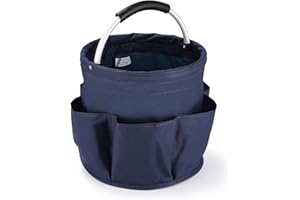 ZHUFAS Reinigungs-Caddy-Organizer,Reinigungstasche Putzmittel Organizer,Tragbar mit Griff und sechs Tasche für Innenbereich,Garten,Badezimmer