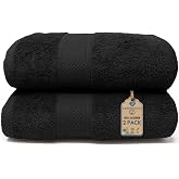 LEBENGOOD Large Bath Towels 70 x 140 cm Pack of 2 Cotton Hotel Gym Shower | Terry 500 g/m&sup2;, Soft and Highly Absorbent, Oeko T