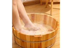 COMEBACHOME Bol de Bain à Pied Bol pédicure en Bois Spa Massage Baignoire de trempage du Pied Bassin de Bain à Pied enlever la Peau Morte pour la Maison SAUNATE