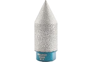 MINLAYCUT Diamond Cone Tile Bit 25MM Beveling Chamfer Finger Milling Bit for Enlarging Chamfering Milling Holes in Porcelain Tile Marble Granite