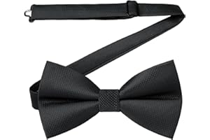 HISDERN Noeud Papillon Homme Pré-noué Réglable Nœuds Papillon avec Crochet Formel pour Mariage Costume Smoking Fête Soirée