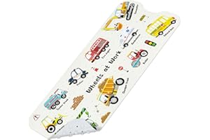 OMEDECAL Tapis de Bain Antiderapant Baignoire Bebe 100x40 cm, Extra Tapis Salle de Bain Antidérapant pour Enfants et Bébé avec 200 Ventouse Matériel de PVC, sans BPA et Lavable en Machine - Excavatrice
