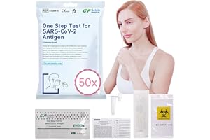 FLAMEBROTHER Getein – 50 x Tamponi Rapidi Covid 19 Nasale, Test Kit Rapido Tampone per l'Antigene SARS-COV-2, Singolarmente imbustate, Scatola da 50 Test