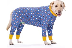BT Bear Combinaison élastique pour chien de taille moyenne et grande taille (4XL, fusée bleue)
