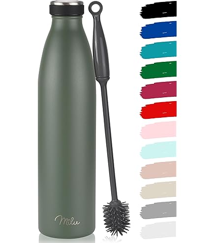 Qwetch - Grote thermosfles - Zwart 2L - 48 uur Koud en 16 uur Warm - Waterdicht & BPA-vrij - Roestvrijstalen drinkfles met draaggreep - Geïsoleerde thermoskan voor picknick, camping, familie