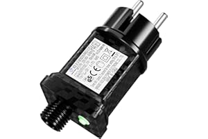 ZEXWIXS Trasformatore luci natalizie, trasformatore 31V 6W con timer, 8 modalità, funzione memoria, Spina Ricambio impermeabile IP44 per Luci Albero di Natale Catena Luminosa