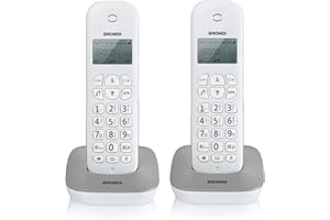 Brondi Gala Twin Telefono Cordless, Bianco/Grigio