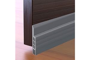 Hulameda Door Draft Excluder Strip, Self Adhesive Draft Excluder Tape for Noise Proof and Energy Saving, Door Bottom Seal Strip to Prevent Bugs Coming (Gray/2" Width x 39" Length)