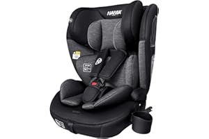 Nania Milano, Siège auto bébé ISOFIX, évolutif 76-150 cm, de 9 à 36 kg, 15 mois à 12 ans, Têtière ajustable 12 niveaux de réglages, Protections latérales, Housse amovible et lavable, Porte gobelet