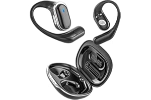 TRAUSI Open Ear Wireless Earbuds Bluetooth Headphones, 50Hrs Playtime Stereo Sound Earphones with IPX7 Waterproof Ear Buds for Fitness/Workouts/Travel