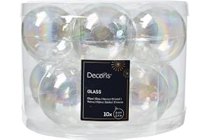 Julgranskulor glas 6 cm x 10 stycken – matt och glänsande – julgranskulor för jul – julgransdekorationer och julgransprydnade