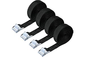 URAQT fästremmar, 4-pack tunga spännremmar, 5M justerbara lastremmar Spärrband för motorcykel, last, lastbil, släp, bagage, 250 kg lastkapacitet, snabbkoppling