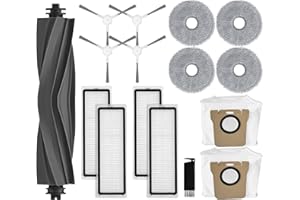 ‎LIVERYDE Liveryde Ersatzteile Kompatibel mit Dreame L10s Ultra / L10 Ultra Roboter Staubsauger Zubehör, 1 Hauptbürste, 4 Seitenbürsten, 4 Hepa-Filter, 4 Mop-Pads, 2 Staubbeutel Ersatzpaket