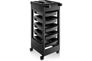 Saloniture Beauty Salon Rolling Trolley Cart With 5 Drawers