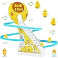 OPINA Duck Track Slide Toys Climb Stairs Toy Railcar | Educational Climbing Stairs Toys With Music For Children Toddler Boys Girls (3 Ducks Included)(Small Duck),Multicolor