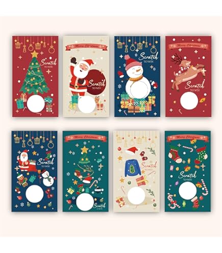 Outus 50 Pièces Cartes De Jeu à Gratter Autocollants à Gratter