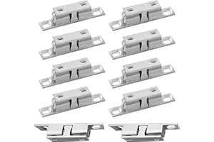 YEYIT Doble Bola Pestillos de Armario 10 Piezas Rodillo de Tensión de Doble Bola Plata, para Armarios Móviles