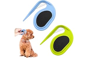 Wondsea 2 peines de nudos para eliminar el pelo, peine de masaje para gatos y perros, peine de nudos para perros, peine de depilación, peine de belleza, accesorio para cepillo de pelo de animales,