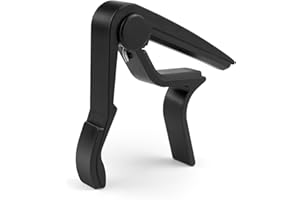 BROTOU Quick Release Guitar Capo, Capotastos Capo for Acoustic Guitar, Classical Guitar, Electric Guitar, Ukulele, Bass, Banjo (Black)