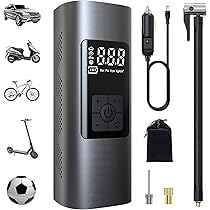 Onherm Elektrische Luftpumpe 150PSI - Kabellos Mit 6000mAh Akku Für Auto, Fahrrad, Bälle