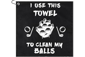 TUBAWD Golf Towels, Golf Towel, Personalised Golf Towel Clean Golf Balls, Golf Accessories for Men Novelty Golf Towels with Clip for Men Husband Boyfriend Dad Golfers golf gifts for men
