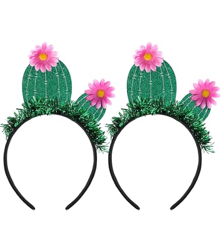 MAJORMENCH 2 Stck Pack Glitzer Kaktus Haarreif aus Sicherem Material  Leichtes Party Stirnband fr Damen und Mdchen Tropischer Kopfschmuck fr  Halloween und Karneval : Amazon.de: Kosmetik