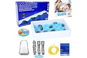 Coffee Life Plus Magnet Board Chess Game,Jeu d'Échecs à Effet Magnétique,Jeu Magnétique De Table,Jeu Magnetique de Société Set,Jeu d'échecs avec Pierres magnétiques (Modèle C)