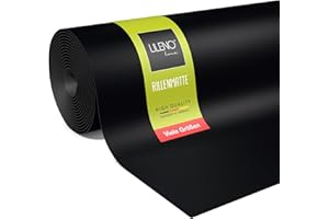 ‎LILENO HOME LILENO HOME Rillen Gummimatte Meterware 50x100 cm - Gummiläufer Rillenmatte (3mm) als Werkstattboden, Antirutschmatte, Werkbank Auflage u. Bodenmatte - Gummi Matte für Keller, Anhänger, Garage